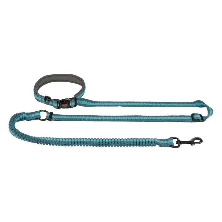 Trixie Jogging-Hundeleine - grafit/aqua