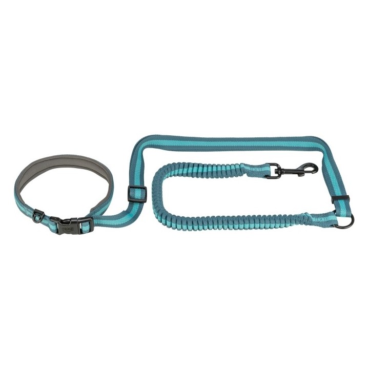 Trixie Jogging-Hundeleine - grafit/aqua