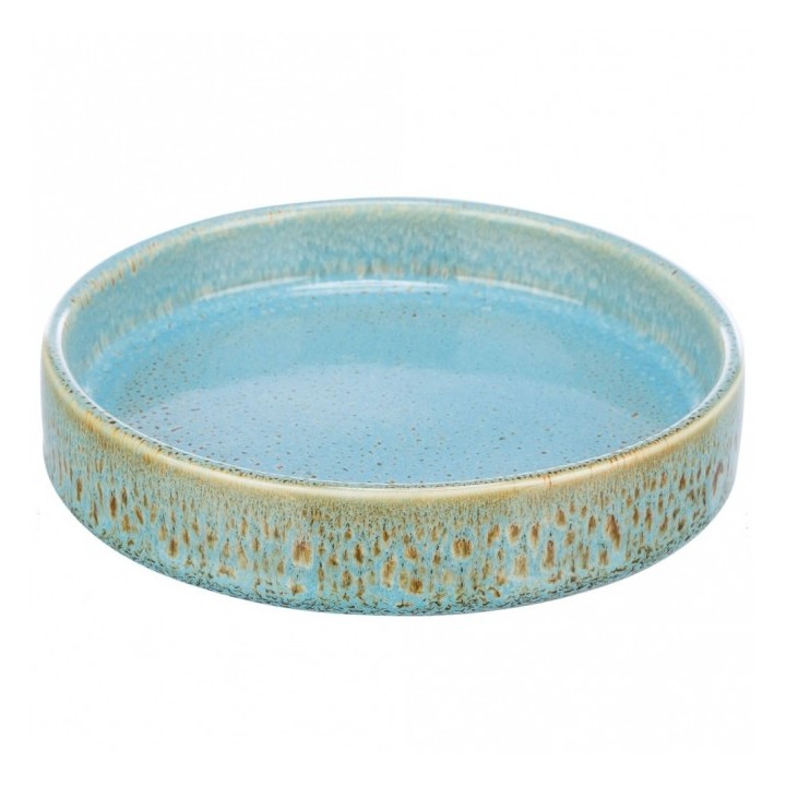 Trixie flacher Keramiknapf mit Musterung - blau