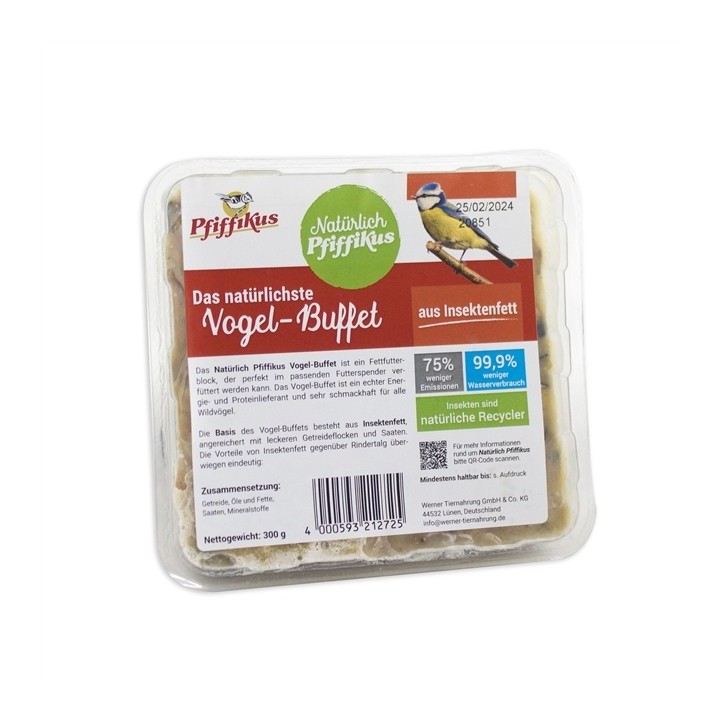 Natürlich Pfiffikus Vogel-Buffet Insektenfett