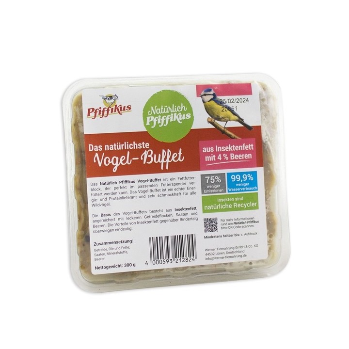 Natürlich Pfiffikus Vogel-Buffet mit Beeren