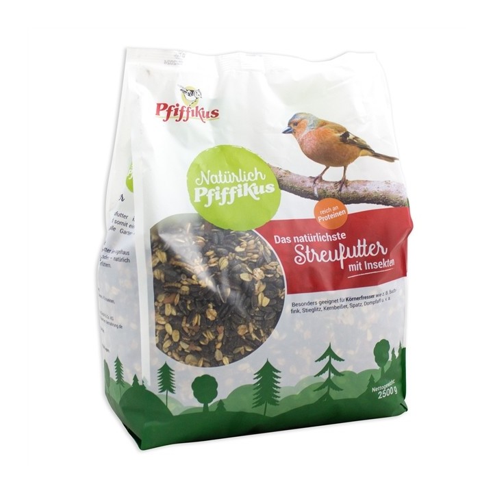 Natürlich Pfiffikus Streufutter mit Insekten 25kg