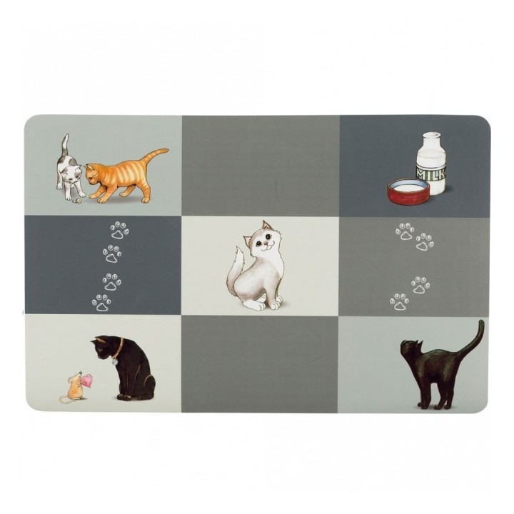 Trixie Napfunterlage Patchwork Cat - 44 × 28 cm