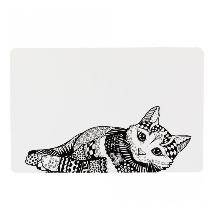Trixie Napfunterlage Mandala Katze - 44 × 28 cm