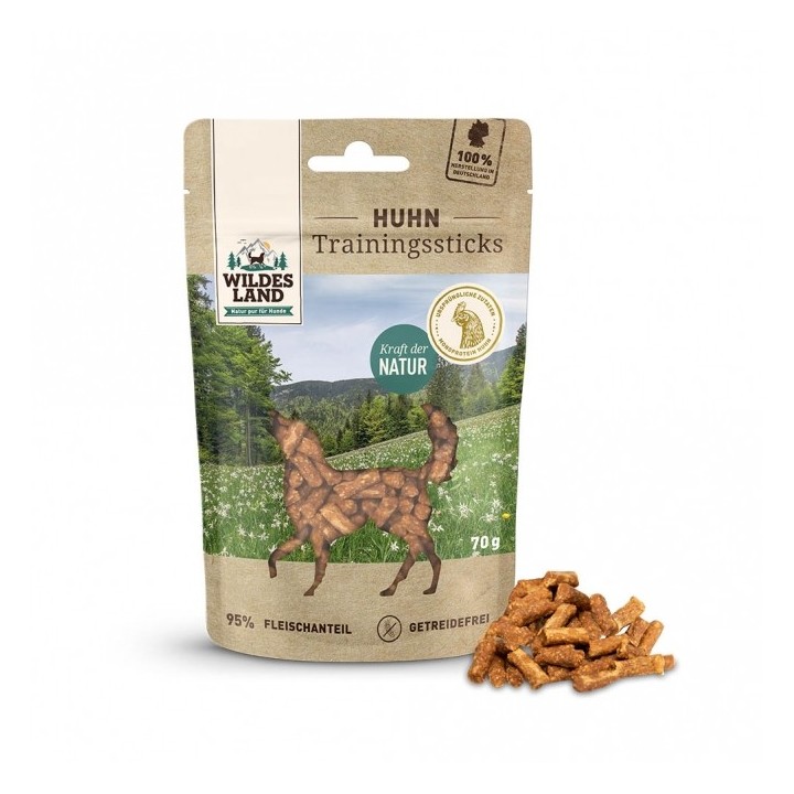 Wildes Land Trainingssticks Huhn 70g