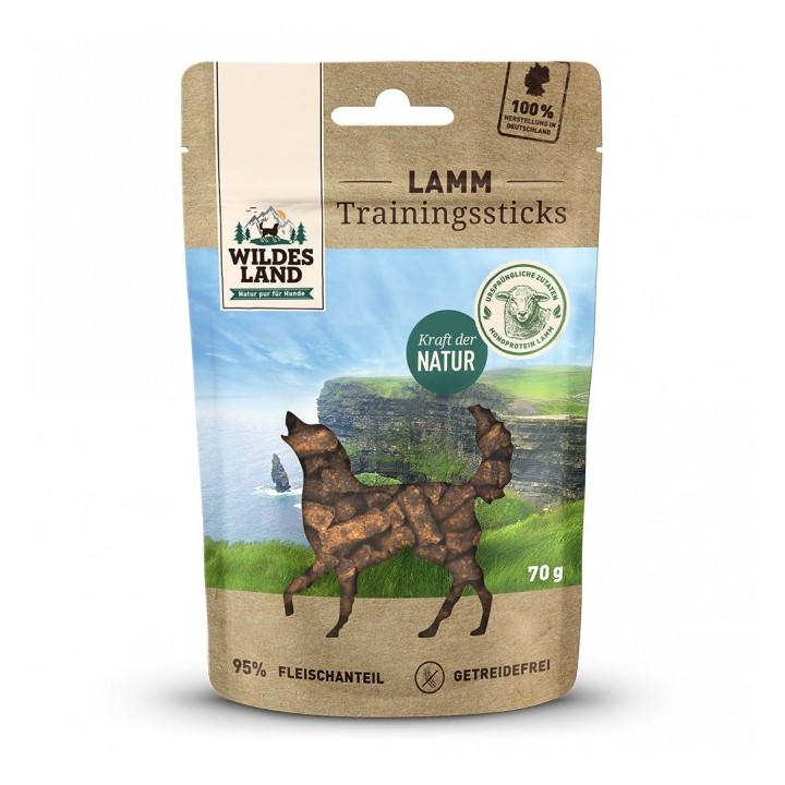 Wildes Land Trainingssticks Lamm 70g