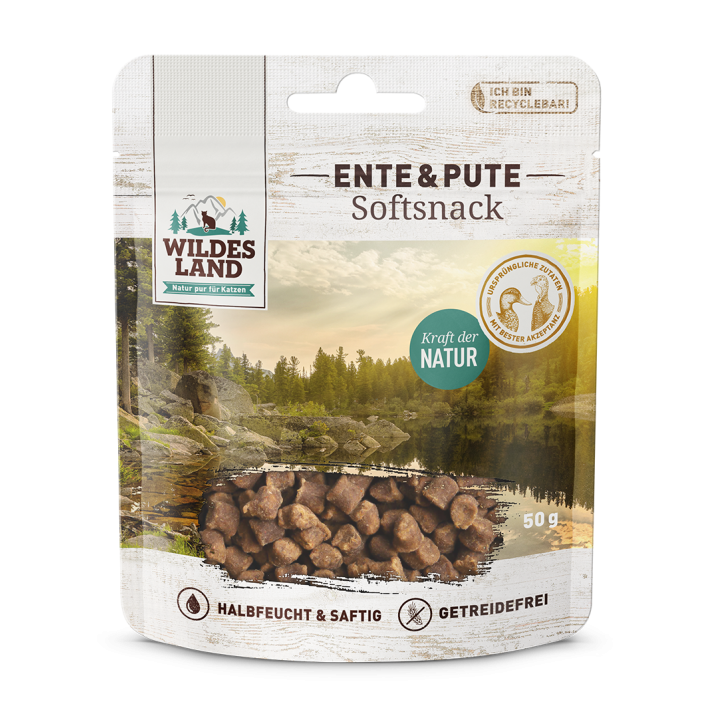 Wildes Land Cat Softsnack Ente & Pute 50g