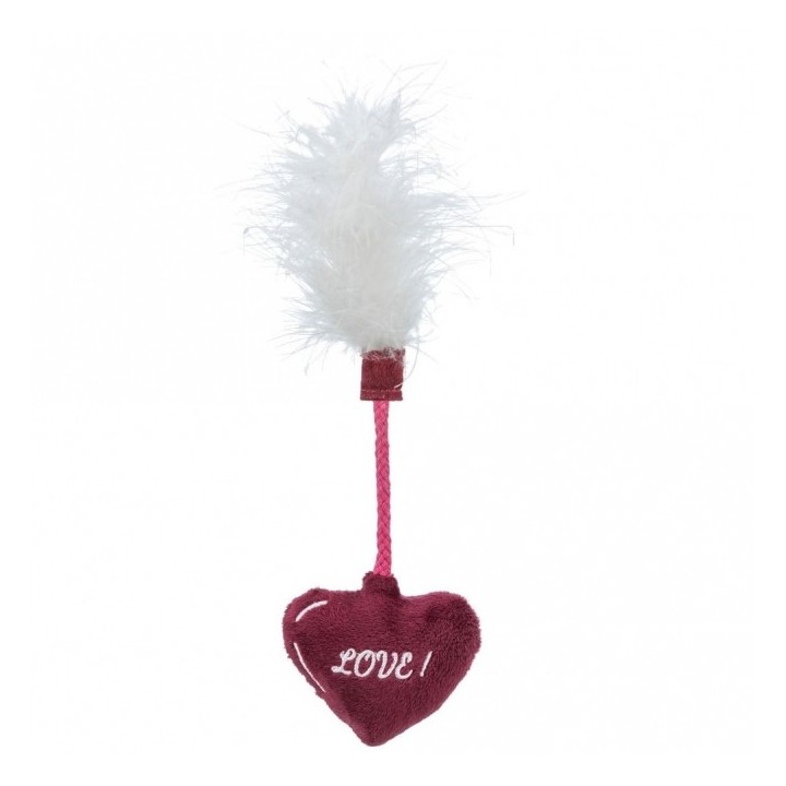 Trixie Katzenspielzeug Valentines Herz mit Federn