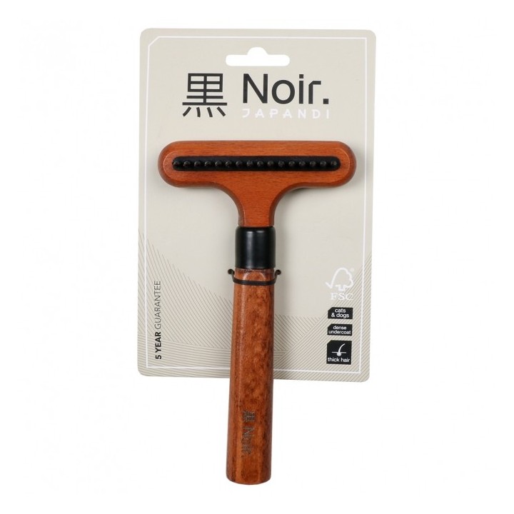EBI Noir Japandi Entwirrungsharke mit rotierenden Zinken