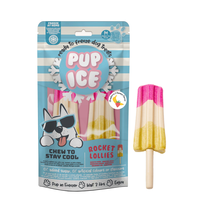 Pup Ice Rocket Lollies Banana Chocolate M - 2 Stück