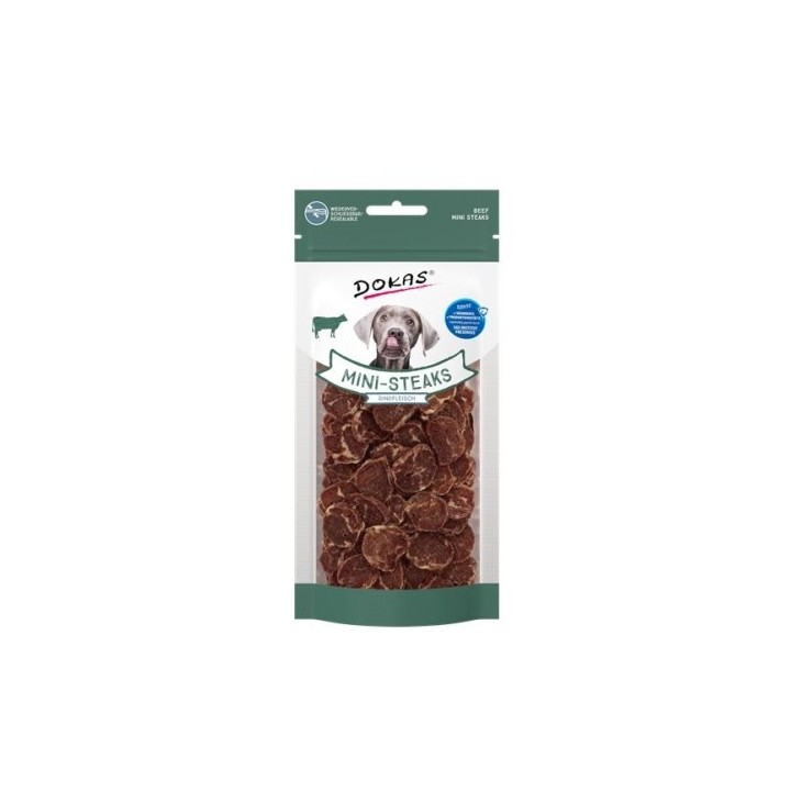 Dokas Dog Snack Mini Steaks Rindfleisch 50g