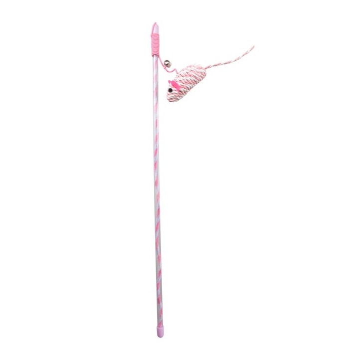Duvoplus Cat Toy Spielangel Catchy Papiermaus - rosa