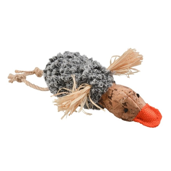 Duvoplus Cat Toy Kork Knister-Ente - grau