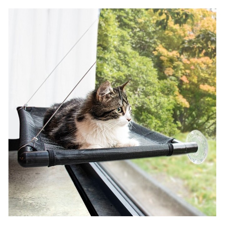 Duvoplus Fensterhängematte - schwarz