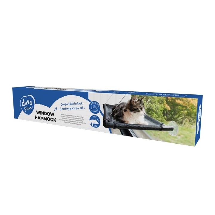 Duvoplus Fensterhängematte - schwarz