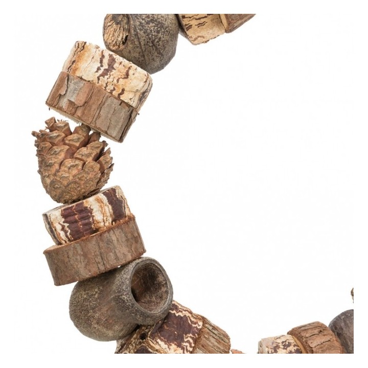 Trixie Ringschaukel aus Holz und Tannenzapfen - 18 cm