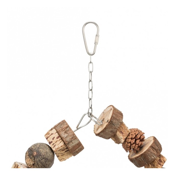 Trixie Ringschaukel aus Holz und Tannenzapfen - 18 cm