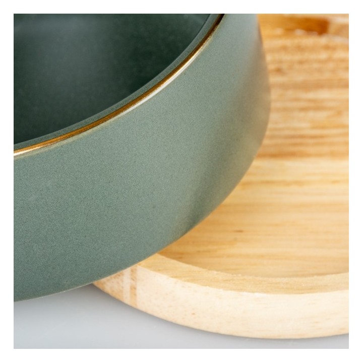 Duvoplus Keramiknapf Stone Timber dunkelgrün - 450ml
