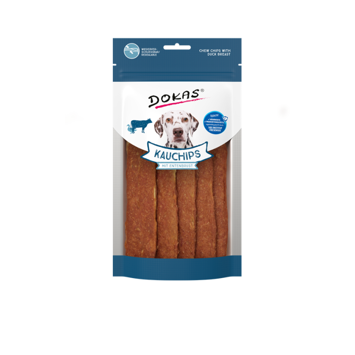 Dokas Dog Snack Kauchips mit Entenbrust 175g