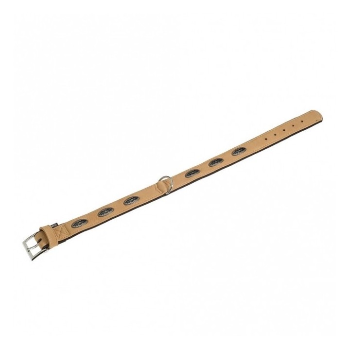 Karlie Art Buffalo Oak Halsband - Beige/Schwarz 70cm 40mm