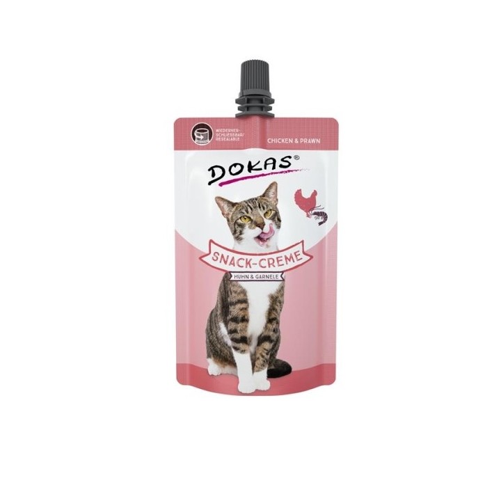 Dokas Cat Snack-Creme Huhn & Garnele 90g