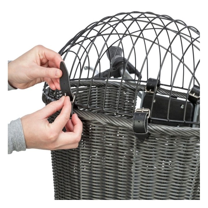 Trixie Front-Fahrradkorb aus Polyrattan