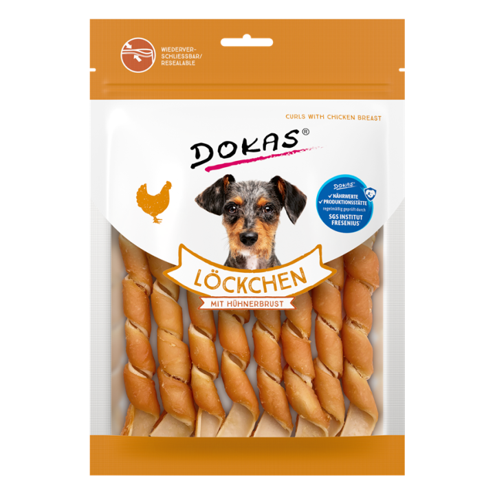 Dokas Dog Snack Löckchen mit Hühnerbrust 120g