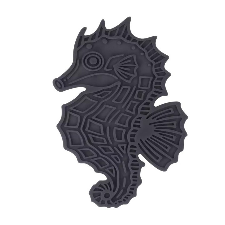 Lick Mat Seahorse - grau