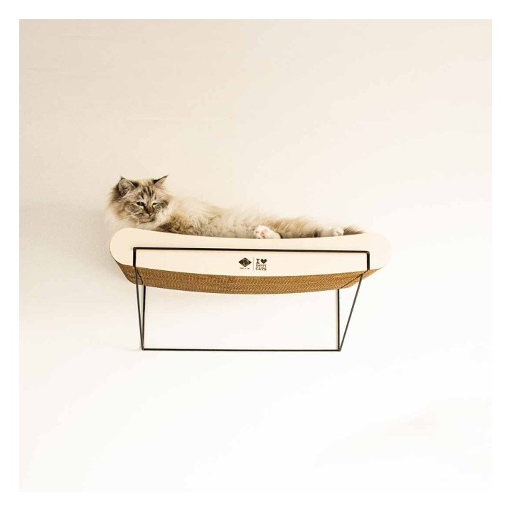 D&D gebogenes Wandregal aus Pappe David - braun/beige