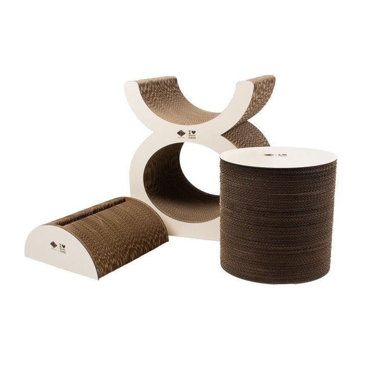 D&D Kratzplayground Faye dreiteilig - braun/beige