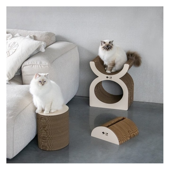 D&D Kratzplayground Faye dreiteilig - braun/beige