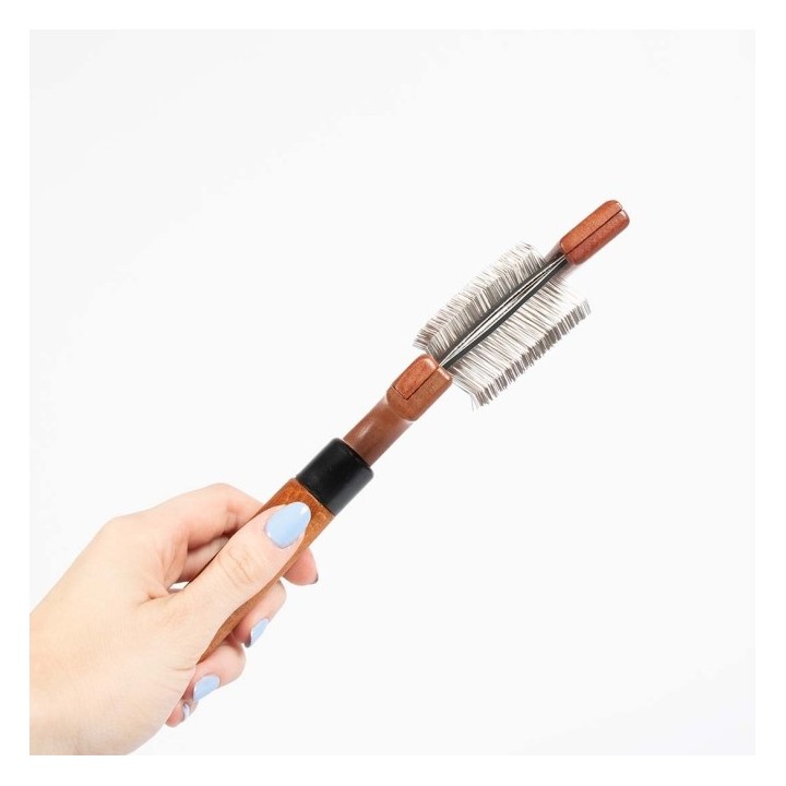 EBI Noir Japandi flexible Duo-Slickerbürste