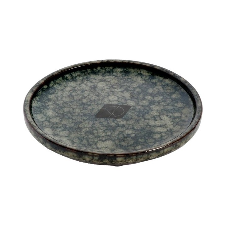 D&D flacher Katzennapf Jasper - green marble