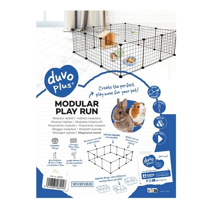Duvoplus modulares Kleintiergehege - schwarz