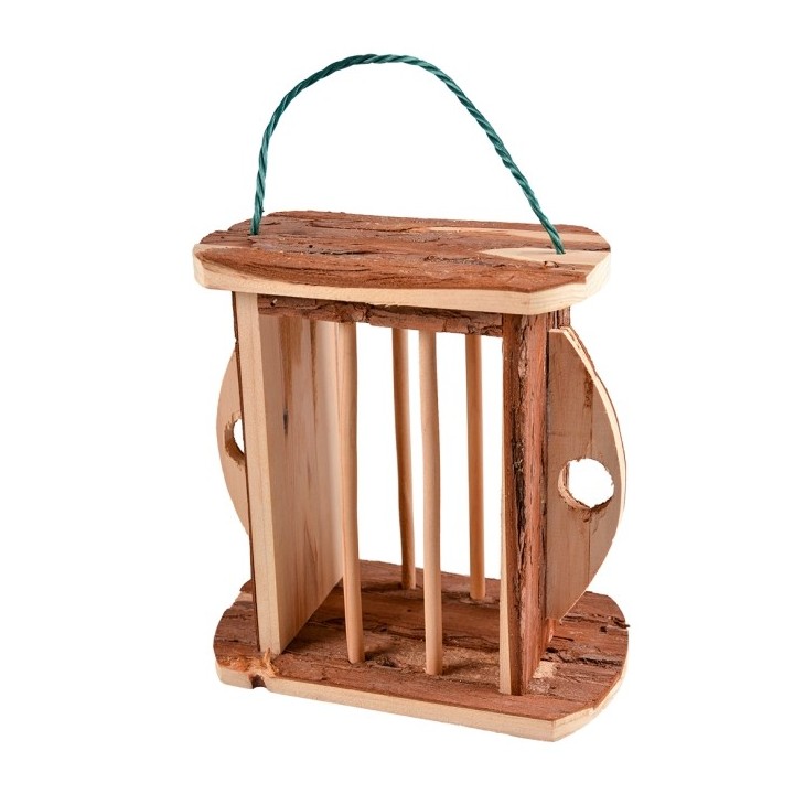 Duvoplus Holz-Heuraufe mit Rinde