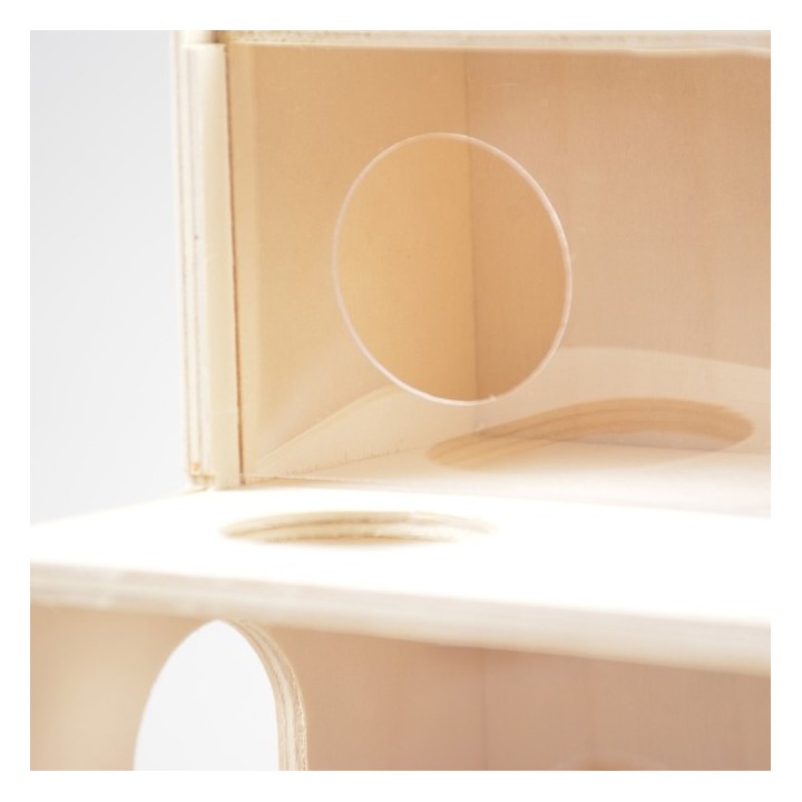 Duvoplus Kletterhaus aus Holz/Plexiglas