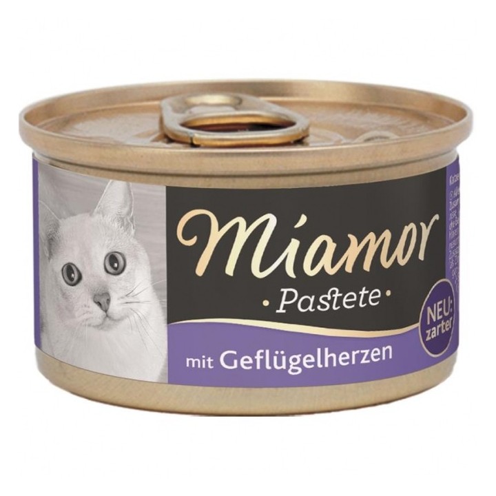 Miamor Pastete Geflügelherzen 85g
