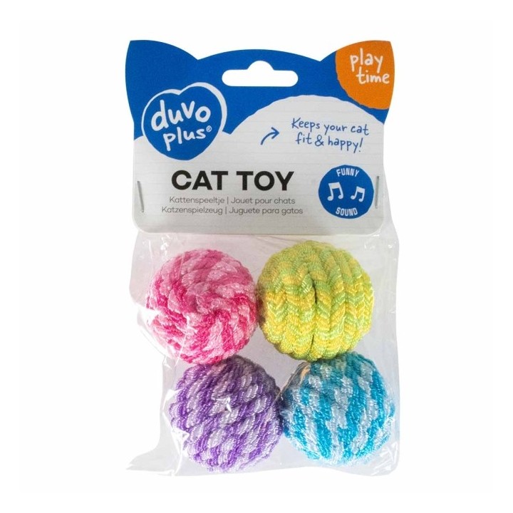Duvoplus Cat Toy Rasselball - 4 Stück