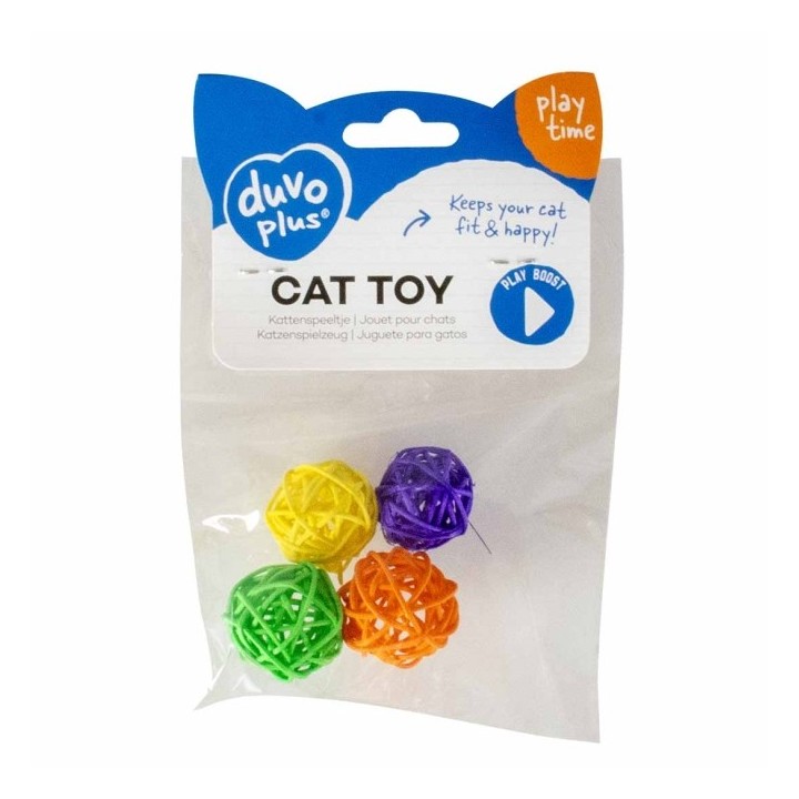 Duvoplus Cat Toy Weidenbälle 3cm - 4 Stück