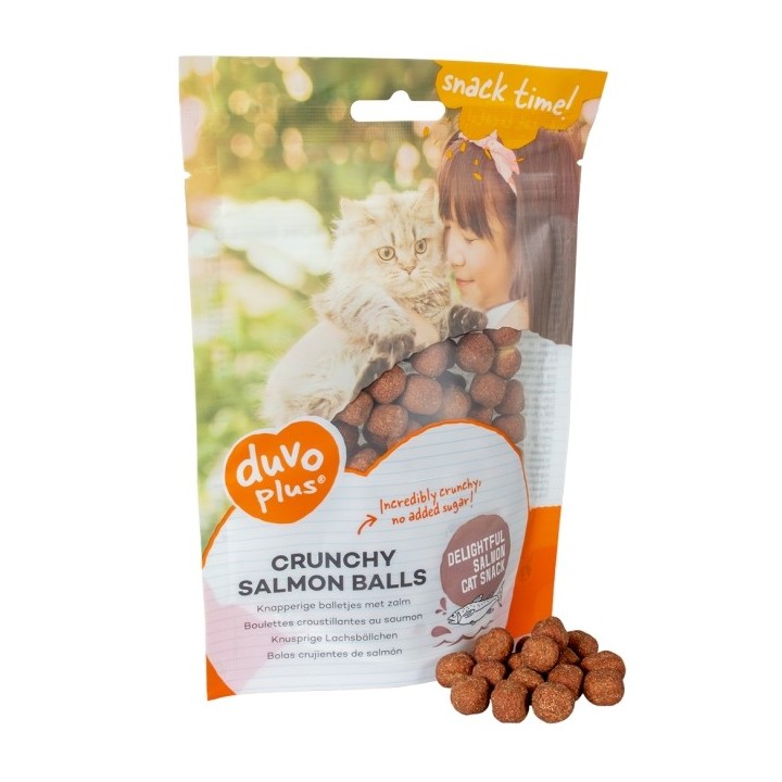 Duvoplus Cat Snack Knusprige Lachsbällchen 50g