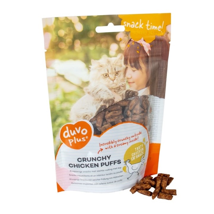 Duvoplus Cat Snack Knusprige Hähnchen-Puffs 50g