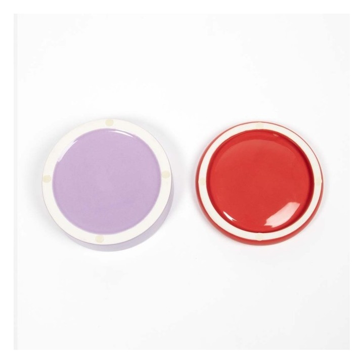 Coockoo Futternapf FUNKY FEEDING - rot/violett