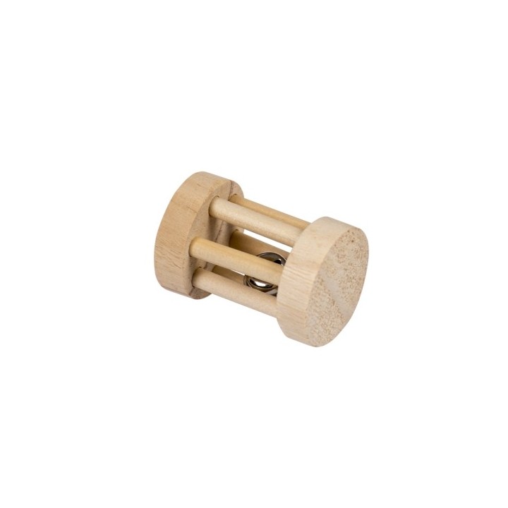 Duvoplus Holzspielrolle mit Glöckchen - 35 x 5cm