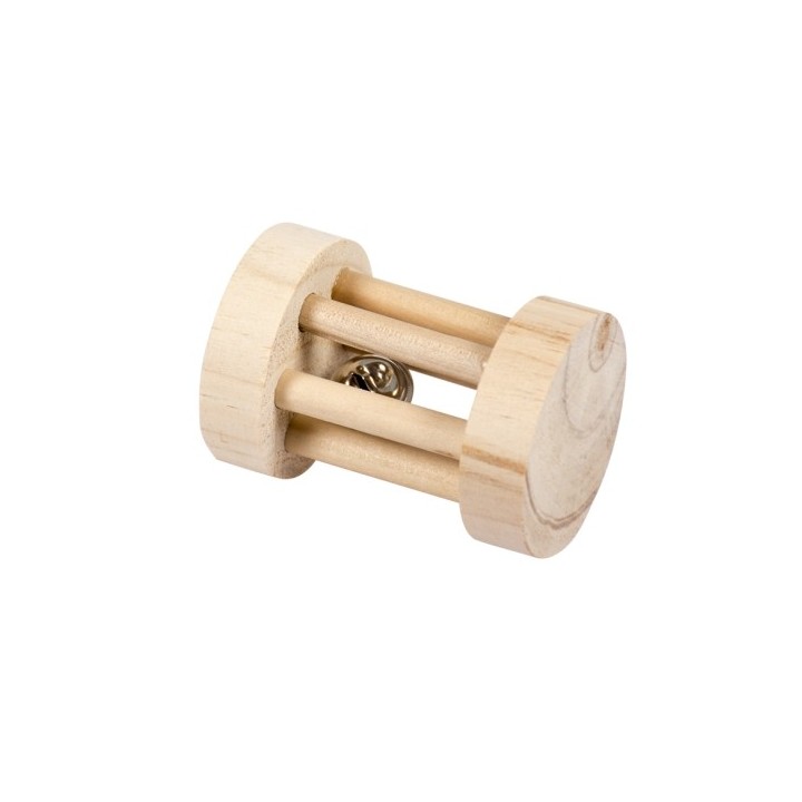 Duvoplus Holzspielrolle mit Glöckchen - 35 x 5cm