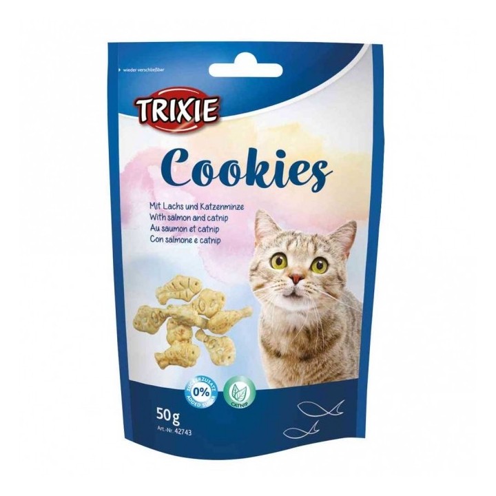Trixie Cookies mit Lachs und Katzenminze- 50g