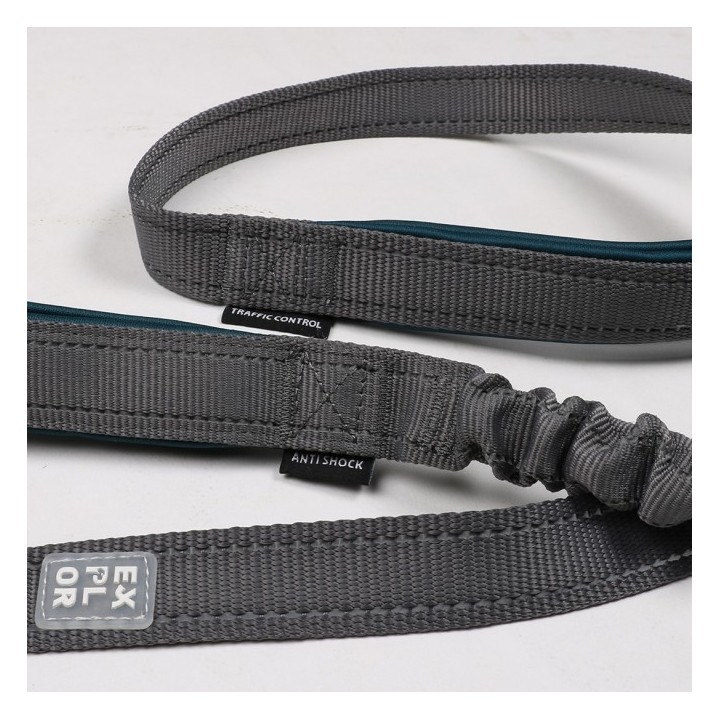 Duvoplus EXPLOR Ultimate Fit 2in1 Leine Classic - petrol blue - 180cm - 25mm