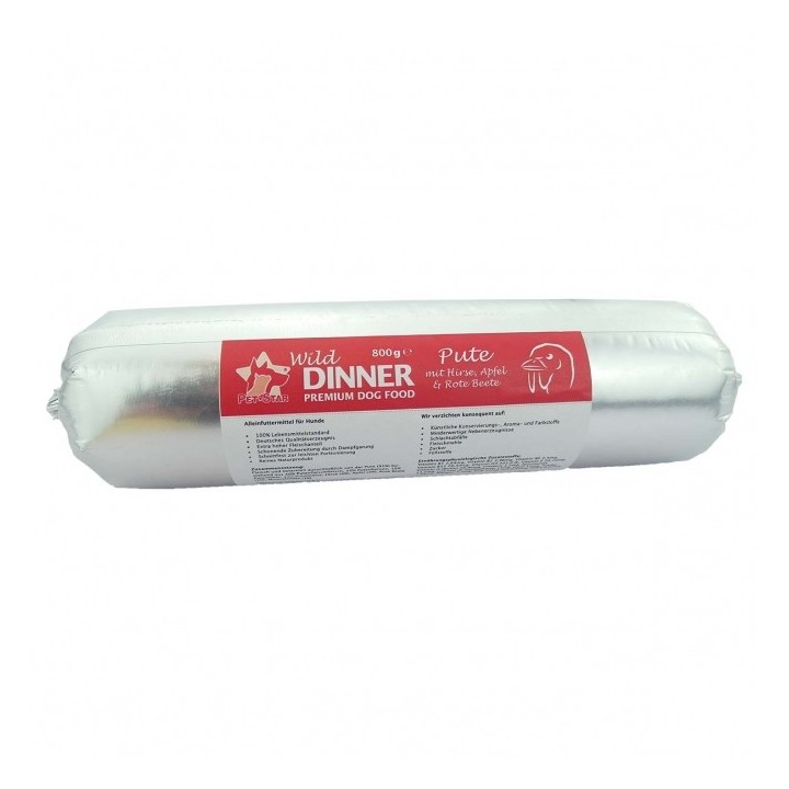 Wild Dinner Gourmet-Wurst Pute mit Hirse - 800 g