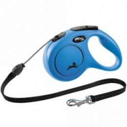 FLEXI Rollleine New CLASSIC Seil - 5m bis 20kg - Blau
