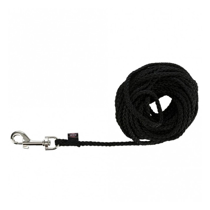 Trixie Schleppleine aus Nylon - schwarz 15 m