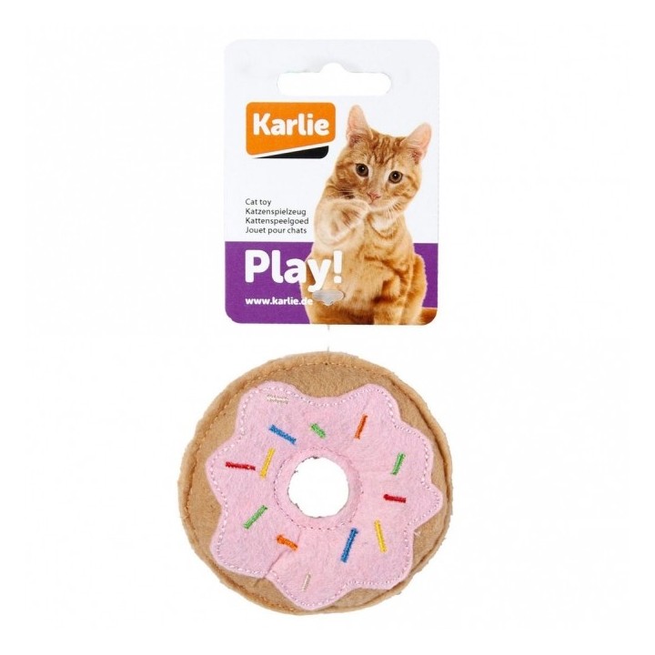 Karlie Flamingo Katzenspielzeug Food Textil - Donut